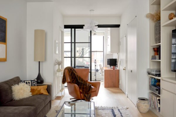 Harlem Brownstone - LR to Office - Becoming Home